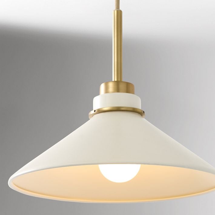 Aurenza Modern Farmhouse  Cone Pendant Light – Dimmable Kitchen and Entryway Lighting