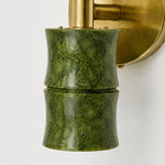 Load image into Gallery viewer, Green bamboo wall lamp view 5