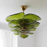 Load image into Gallery viewer, Lotus Leaf Layered Glass Chandelier
