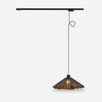 Bild in Gallery-Viewer laden, Walnut A single track wooden pendant light 35cm
