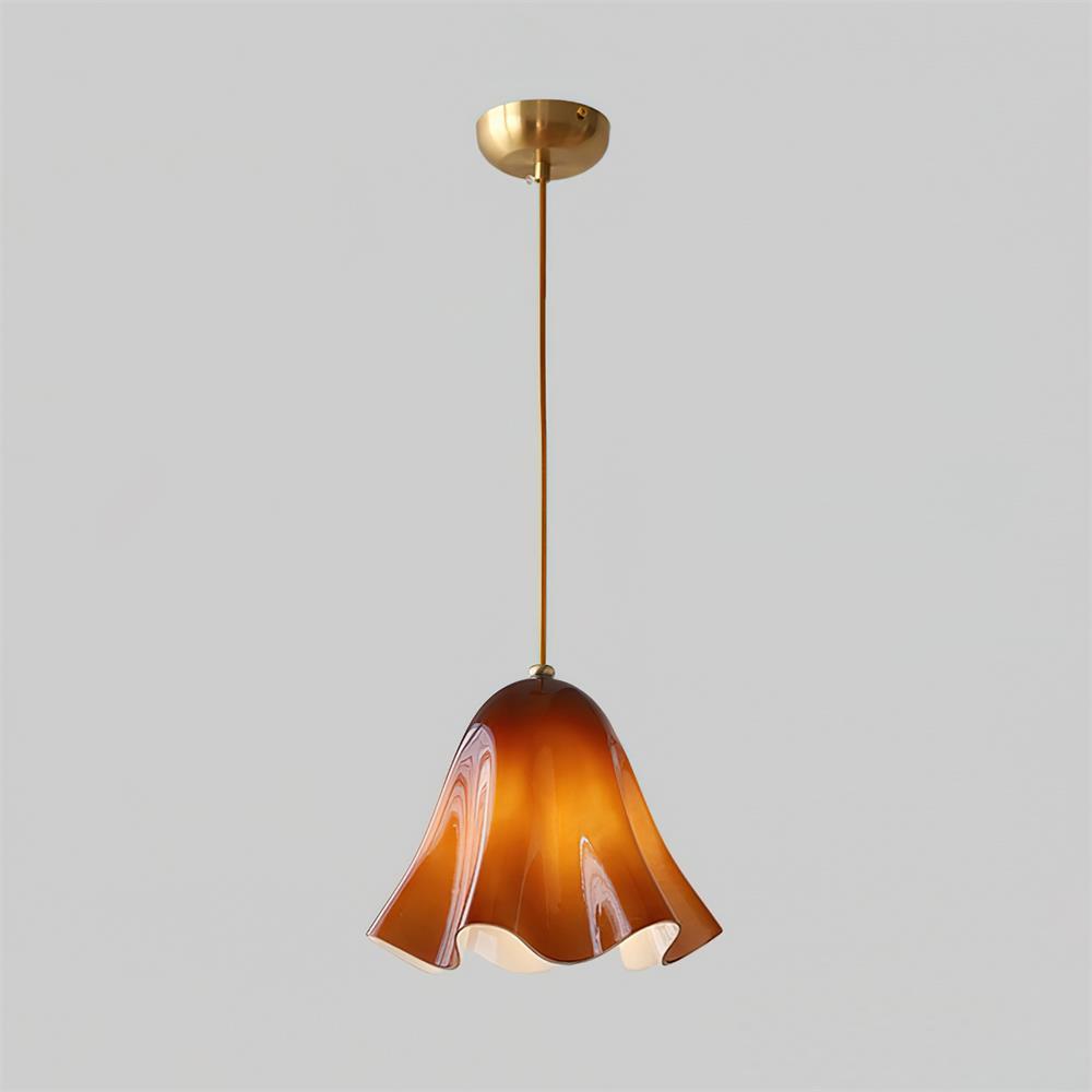 Bellina Wave-Edge Glass Pendant Lamp — Organic Contemporary Style for Dining & Living