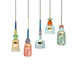 Charger l&#39;image dans la visionneuse de galerie, Suspension en verre soufflé à la main - Fer bonbon coloré, couleurs mélangées, pour l&#39;intérieur
