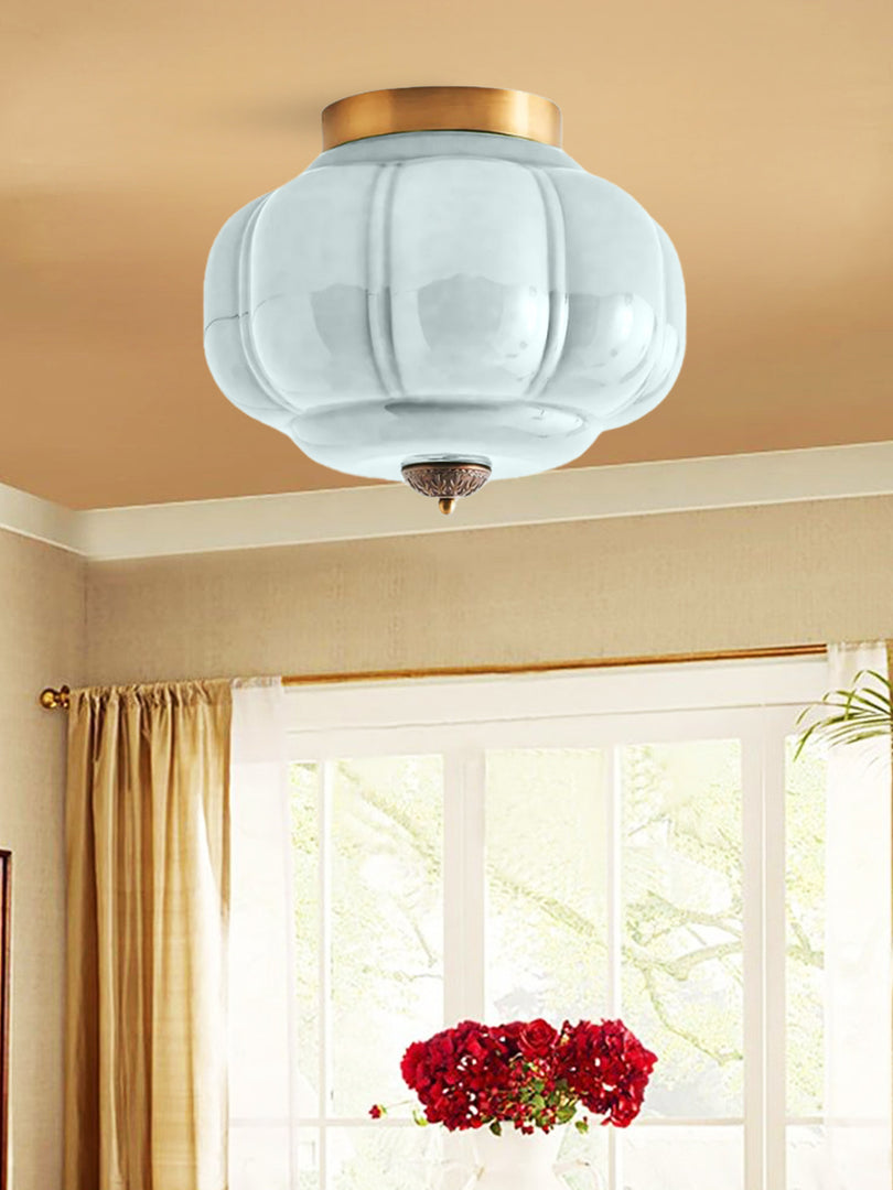 Retro Milk Semi Flush Mount Eloise Ceiling Light