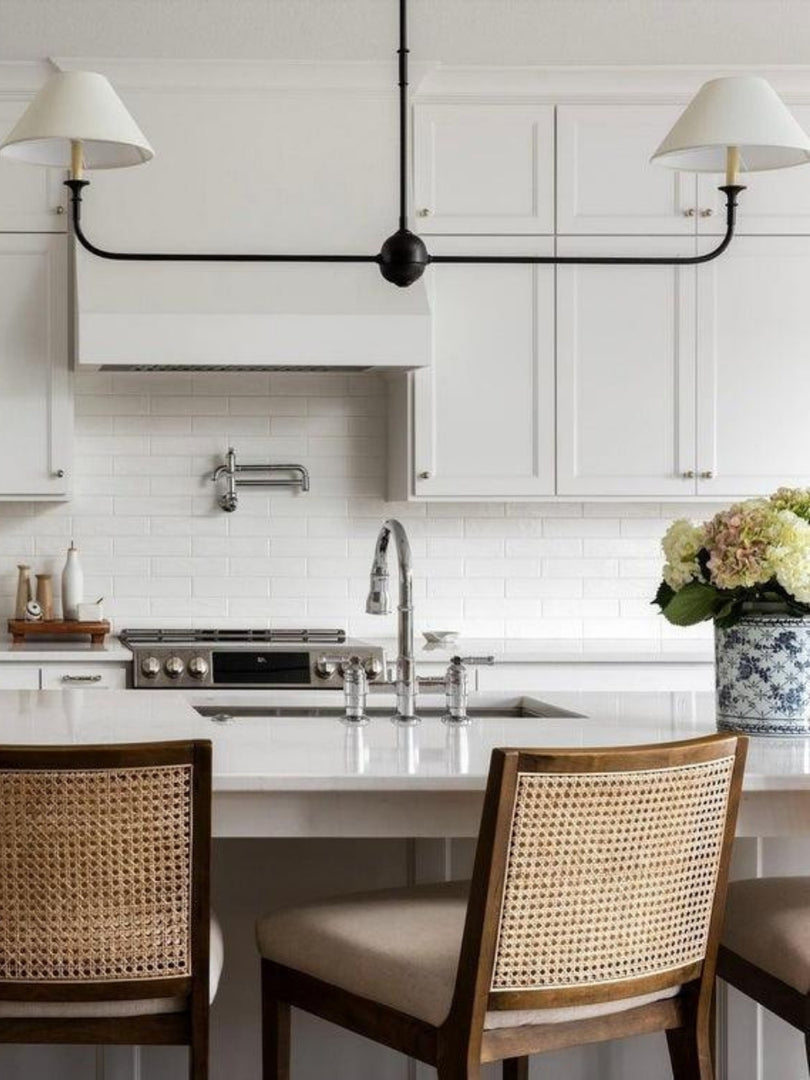 Sleek Chandelier Featuring Layered Linear Silhouette
