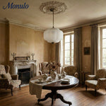 Load image into Gallery viewer, Eloise Vintage Inspired Scalloped Milk Glass Pendant - Modern Accent Light for Kitchen and Bedroom