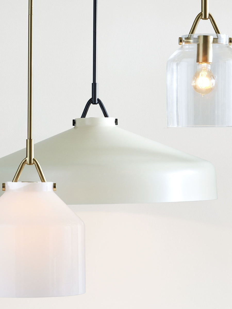 Hanton Nordic Metal Henry Pendant Light - Minimalist Glass And Metal Shade