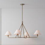 Load image into Gallery viewer, Diora Linen Shade Chandelier - 2 or 4 Light Dining and Island Light
