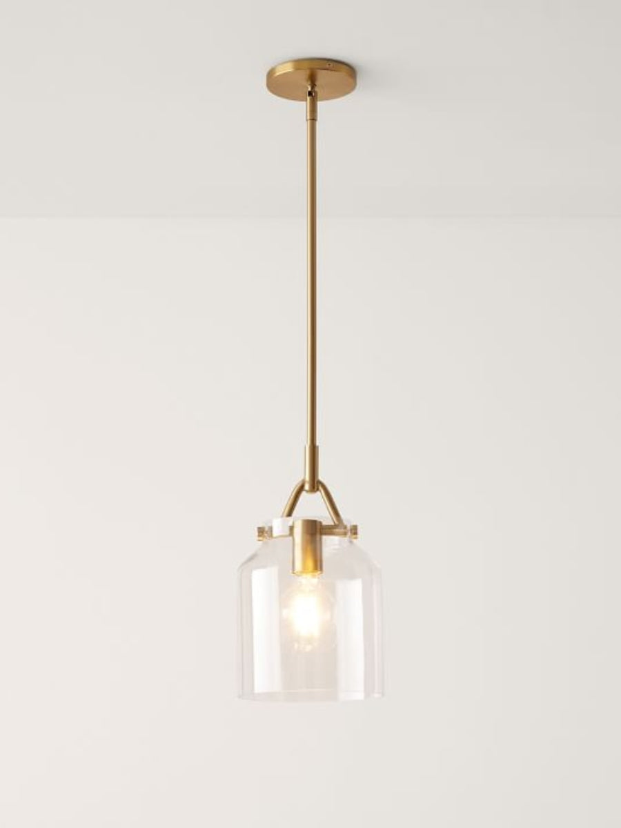 Hanton Nordic Metal Henry Pendant Light - Minimalist Glass And Metal Shade