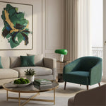 Cargar imagen en el visor de la Galería, Lámpara de Mesa Estratagema Divertida Slantia - Diseño con Pantalla de Vidrio y Base de Mármol para Sala de Estar o Dormitorio N45