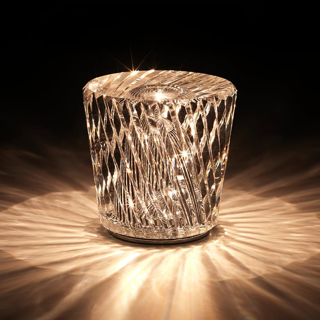 Lampe de table en cristal diamant (batterie intégrée)