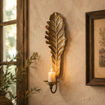 Cargar imagen en el visor de la Galería, Vintage Leaf Wall Candle Sconce