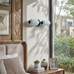 Bild in Gallery-Viewer laden, American Vintage Glas Laterne Geformt Horizontal Eloise Wandlampe