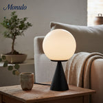 Load image into Gallery viewer, Ulvara Designer Modern Table Lamp with Glass Globe – Ideal for Home and Hotel