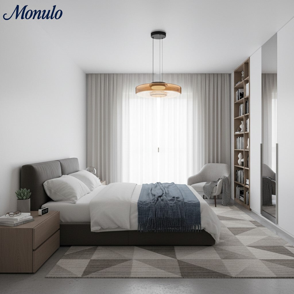 Verdoma Stacked Disc Form Glass Pendant Light Contemporary Nordic Lighting for Kitchens