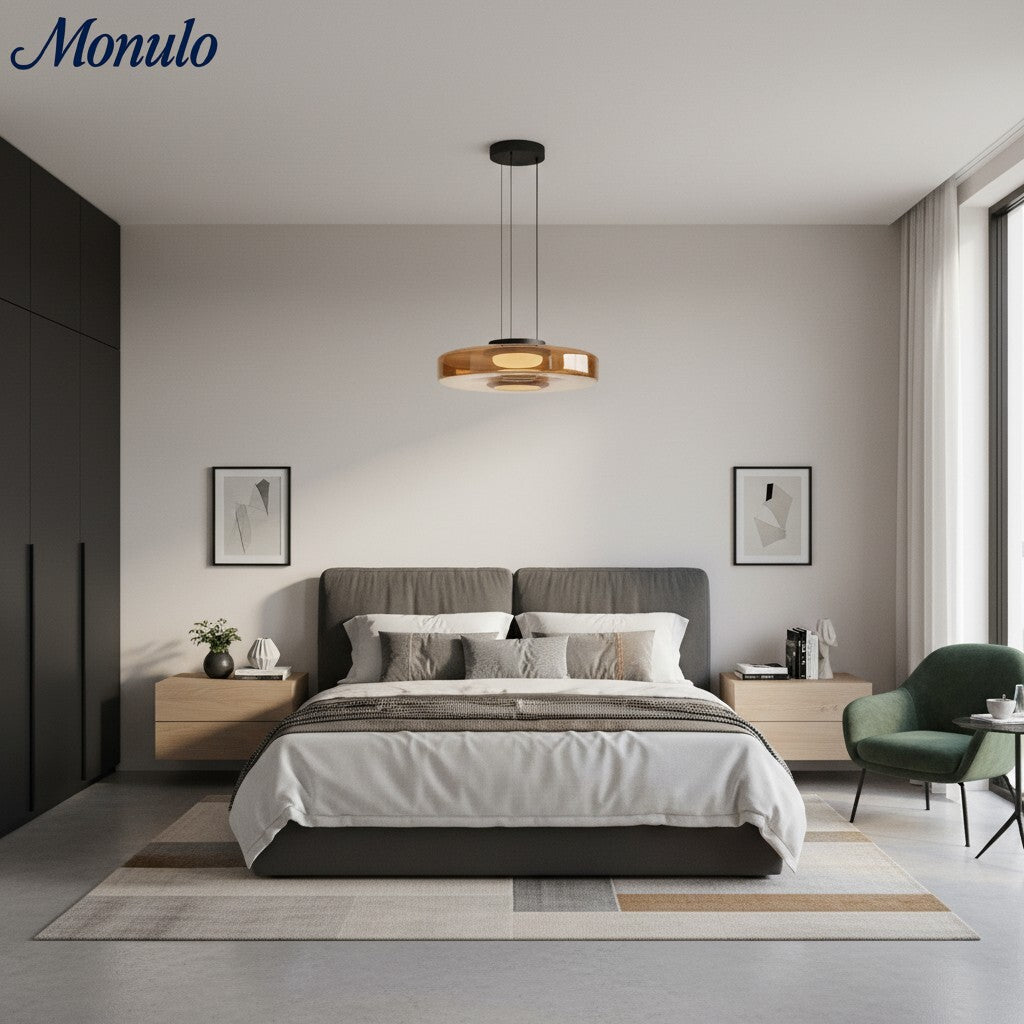 Verdoma Stacked Disc Form Glass Pendant Light Contemporary Nordic Lighting for Kitchens