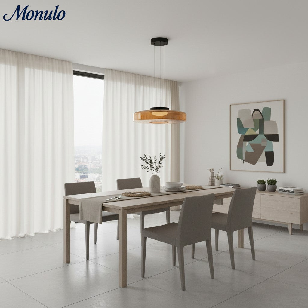 Verdoma Stacked Disc Form Glass Pendant Light Contemporary Nordic Lighting for Kitchens