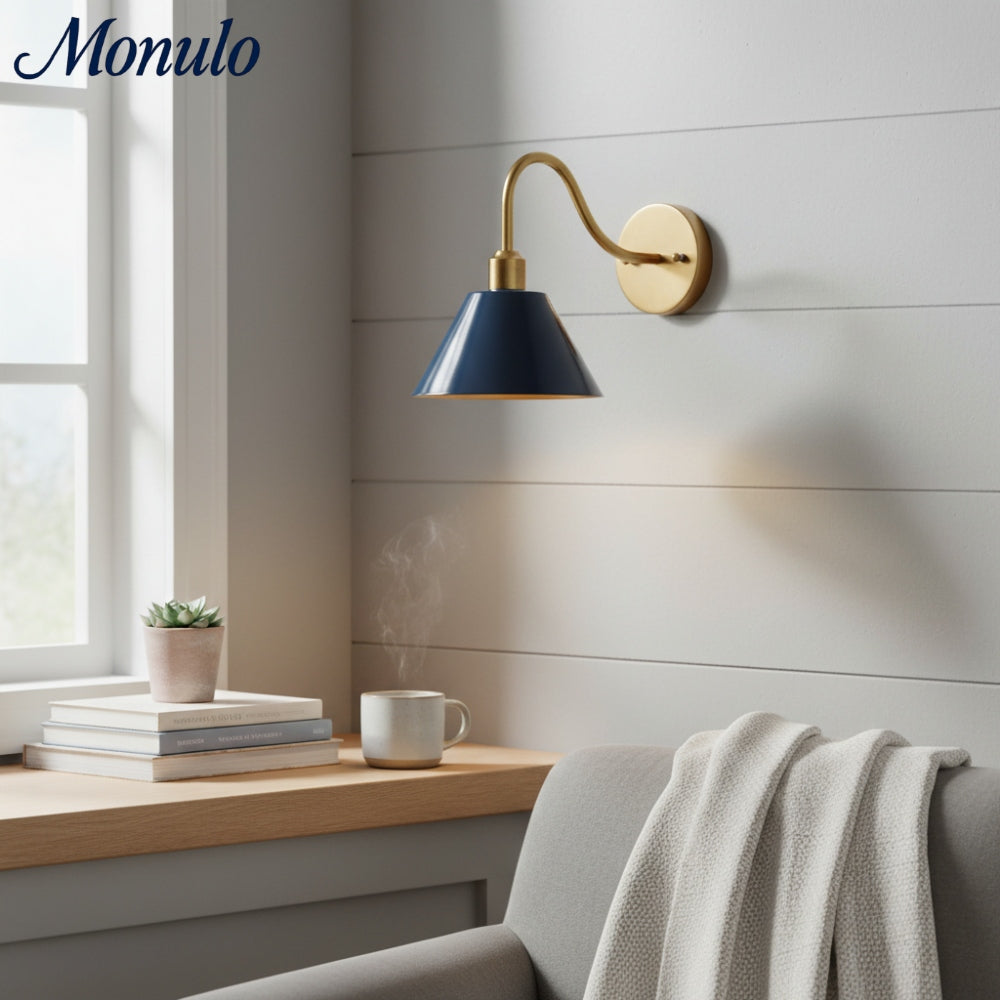 Applique murale contemporaine en métal effilé Narix pour couloirs et chambres