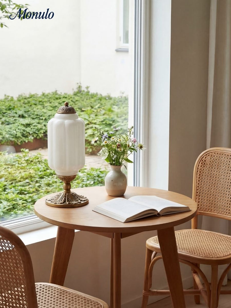 Lampe de table Eloise en verre vintage