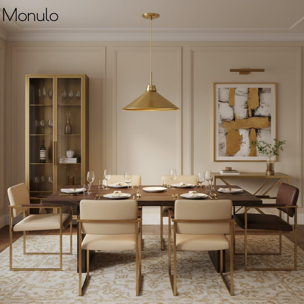 Aurenza Modern Farmhouse  Cone Pendant Light – Dimmable Kitchen and Entryway Lighting