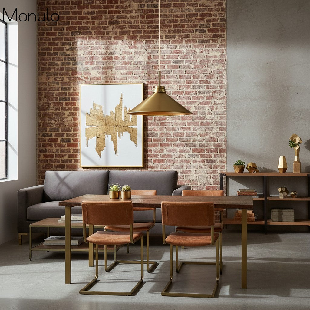 Aurenza Modern Farmhouse  Cone Pendant Light – Dimmable Kitchen and Entryway Lighting