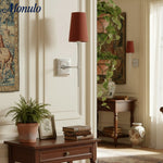 Load image into Gallery viewer, Rowan Elegant White-Linen Shade Wall Lamp – Retro Metal Wall Light for Bedroom &amp; Hallway