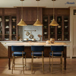 Cargar imagen en el visor de la Galería, Lámpara colgante cónica Aurenza de estilo rústico moderno: iluminación regulable para cocina y entrada.