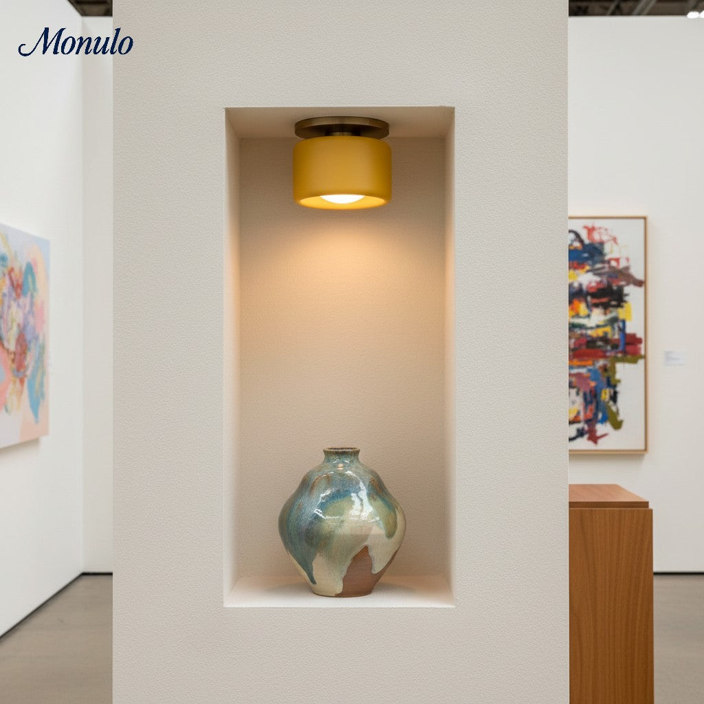 Plafonnier encastré en porcelaine Cerova – Luminaire discret