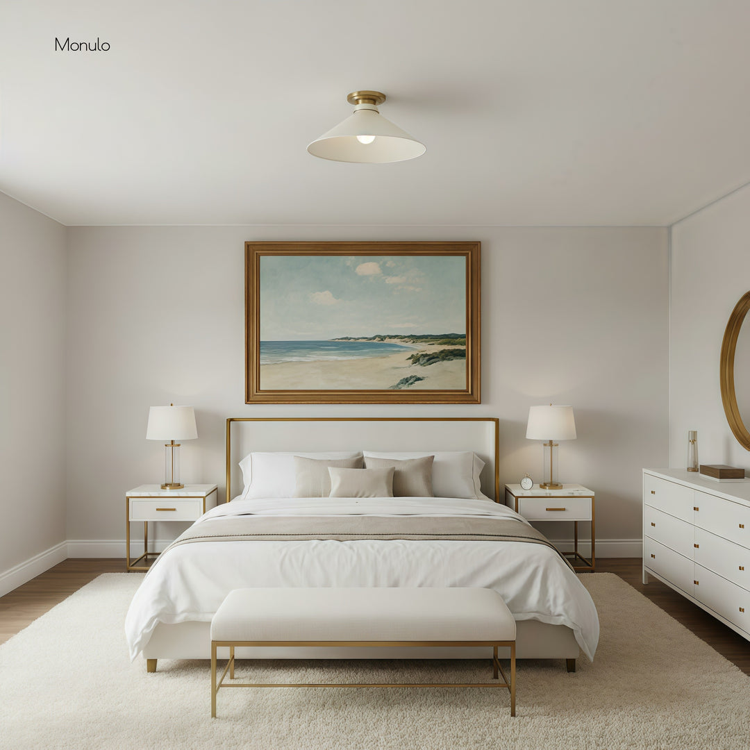 Aurenza Modern Industrial Flush Mount – Elegant Ceiling Lamp for Residential Interiors