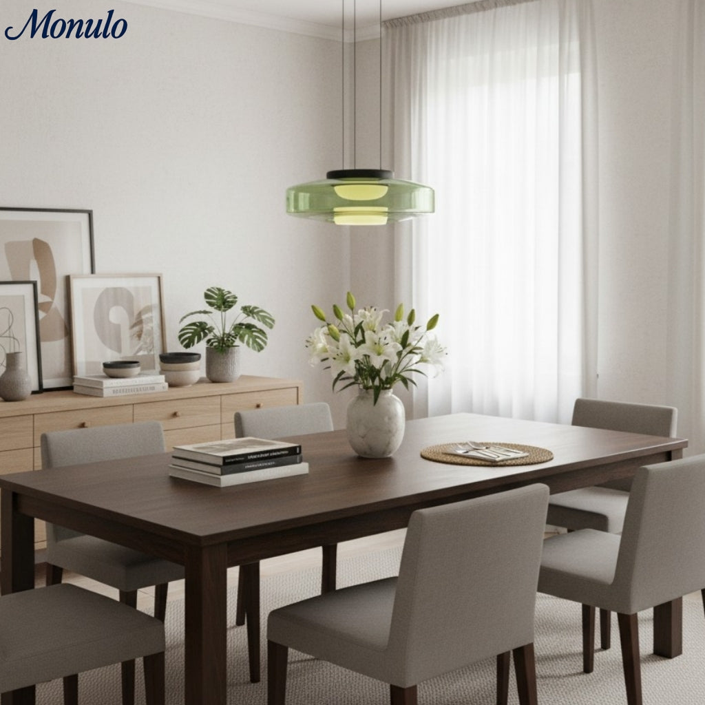 Verdoma Stacked Disc Form Glass Pendant Light Contemporary Nordic Lighting for Kitchens