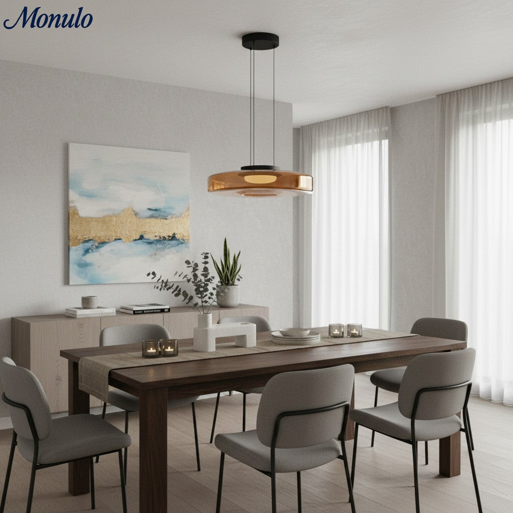 Verdoma Stacked Disc Form Glass Pendant Light Contemporary Nordic Lighting for Kitchens