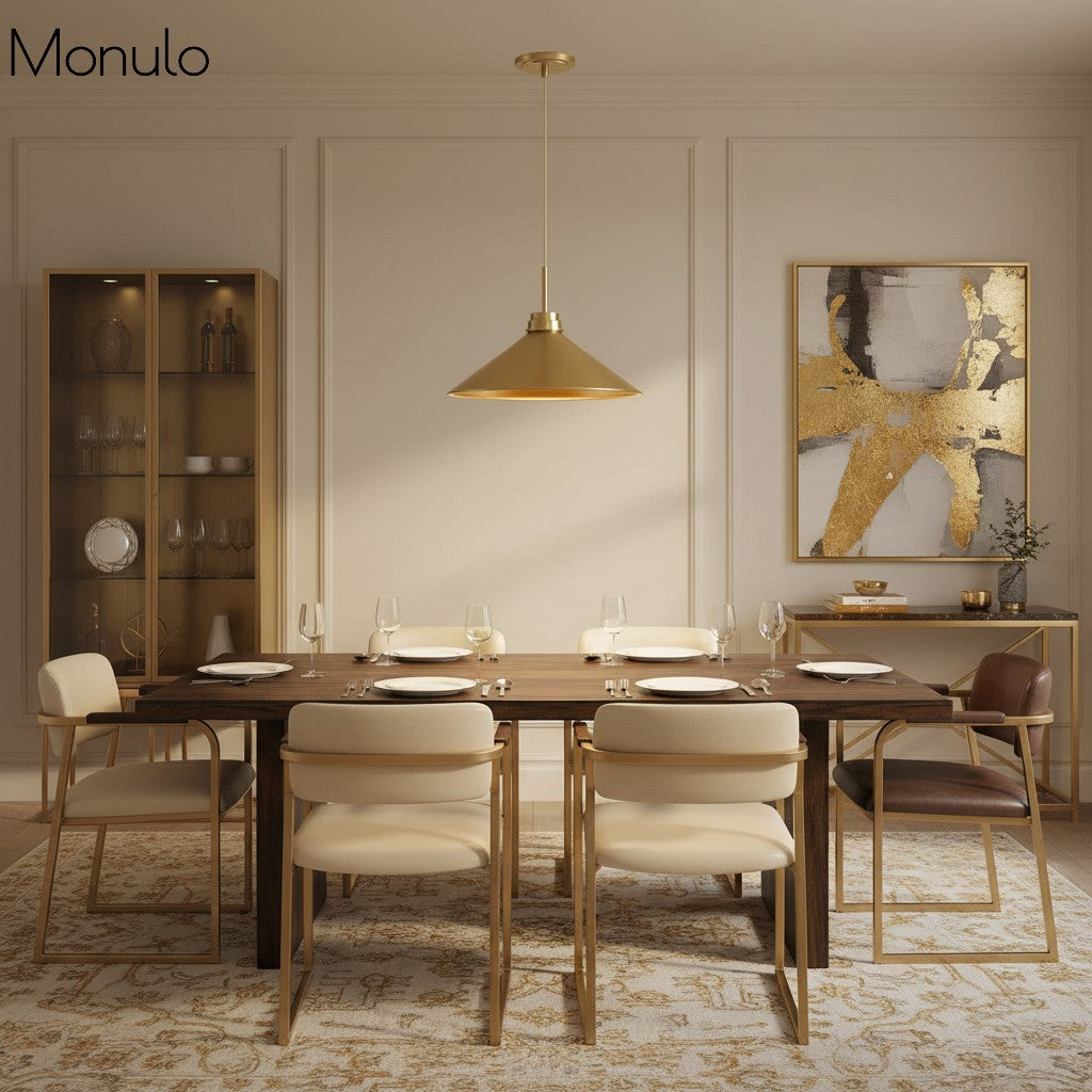 Aurenza Modern Farmhouse  Cone Pendant Light – Dimmable Kitchen and Entryway Lighting