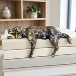 Cargar imagen en el visor de la Galería, Escultura Geométrica de Perro Floxo Decoración Moderna - Arte Minimalista de Hierro para Escritorio