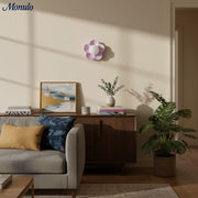 Lampe murale fleurissante Resinova - Résine moderne et verre pour salons et chambres