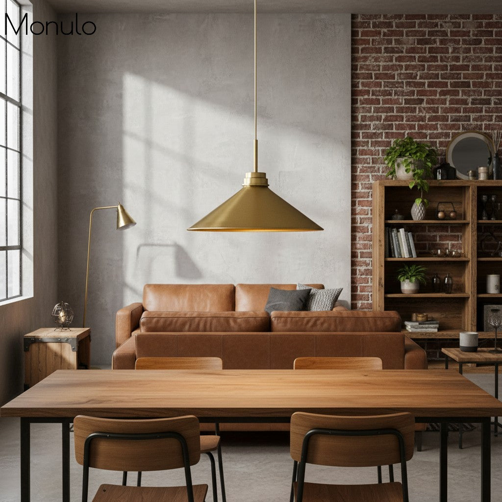 Aurenza Modern Farmhouse  Cone Pendant Light – Dimmable Kitchen and Entryway Lighting