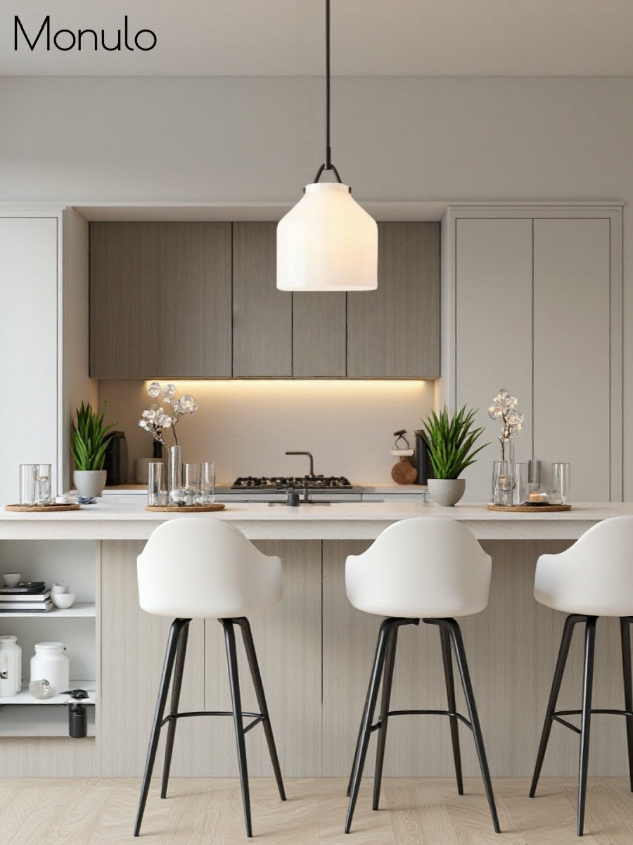 Hanton Nordic Metal Henry Pendant Light - Minimalist Glass And Metal Shade