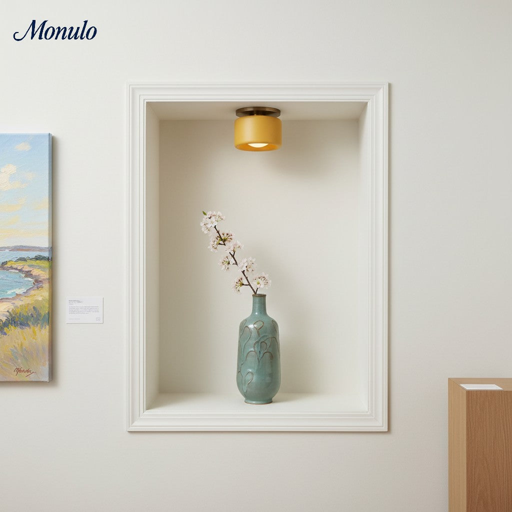 Plafonnier encastré en porcelaine Cerova – Luminaire discret