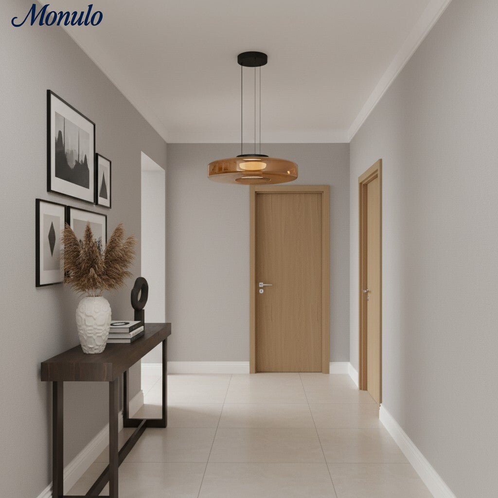 Verdoma Stacked Disc Form Glass Pendant Light Contemporary Nordic Lighting for Kitchens