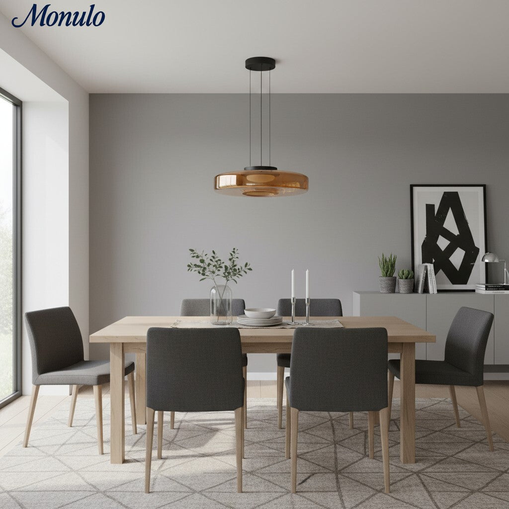 Verdoma Stacked Disc Form Glass Pendant Light Contemporary Nordic Lighting for Kitchens