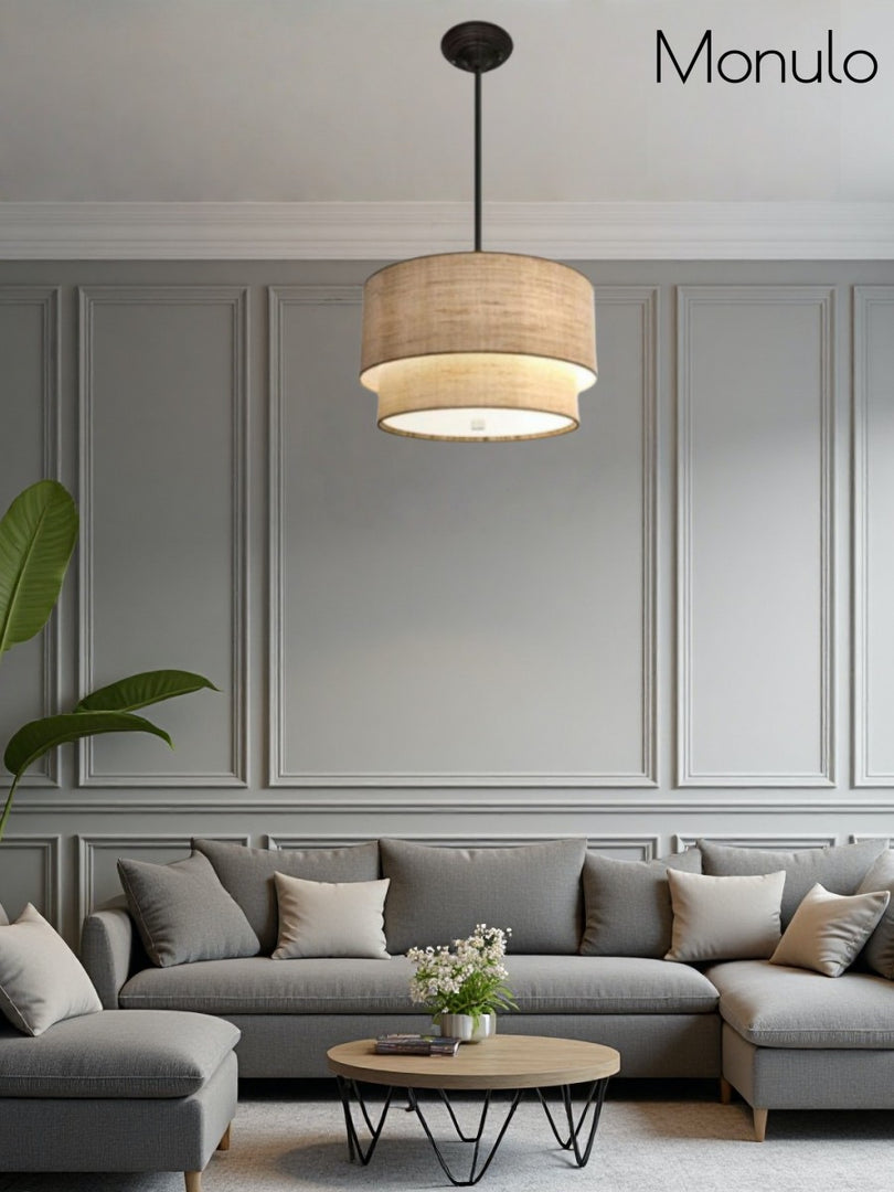 Suspension tambour en tissu double 