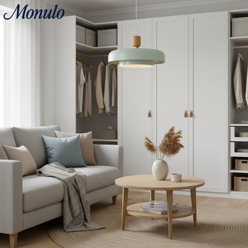 Oribela geschichtete Holzoberfläche moderne minimalistische hängende Pendelleuchte für Inseln und Foyers