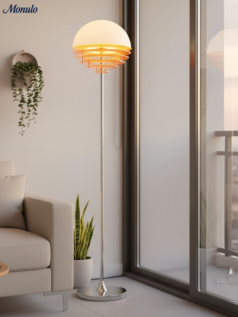 Lampadaire Bauhaus en acrylique et verre Sunset pour salon – AFTERGLOW S3