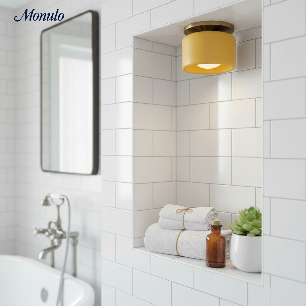 Plafonnier encastré contemporain en porcelaine Cerova – Éclairage d'ambiance doux pour couloirs et bureaux