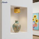 Charger l'image dans la visionneuse de galerie, Plafonnier encastré en porcelaine Cerova – Luminaire discret