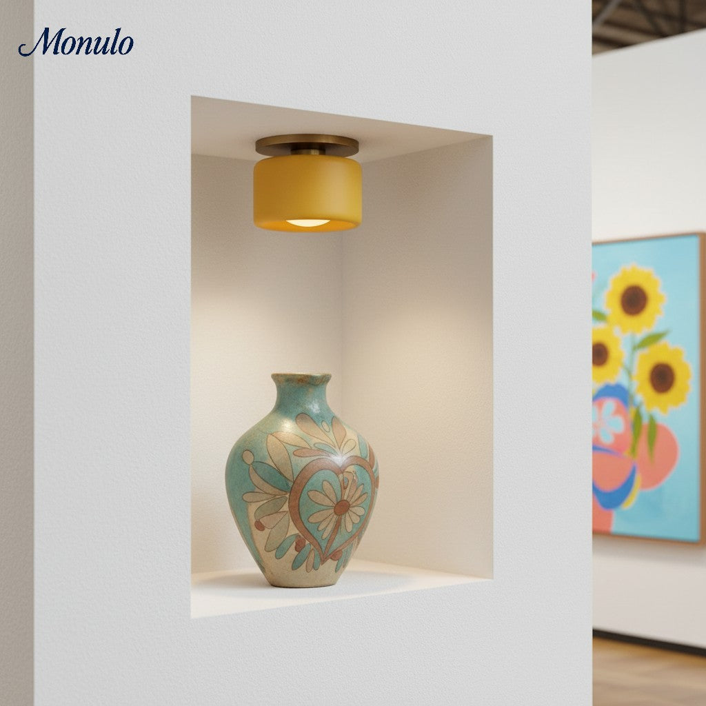 Plafonnier encastré en porcelaine Cerova – Luminaire discret