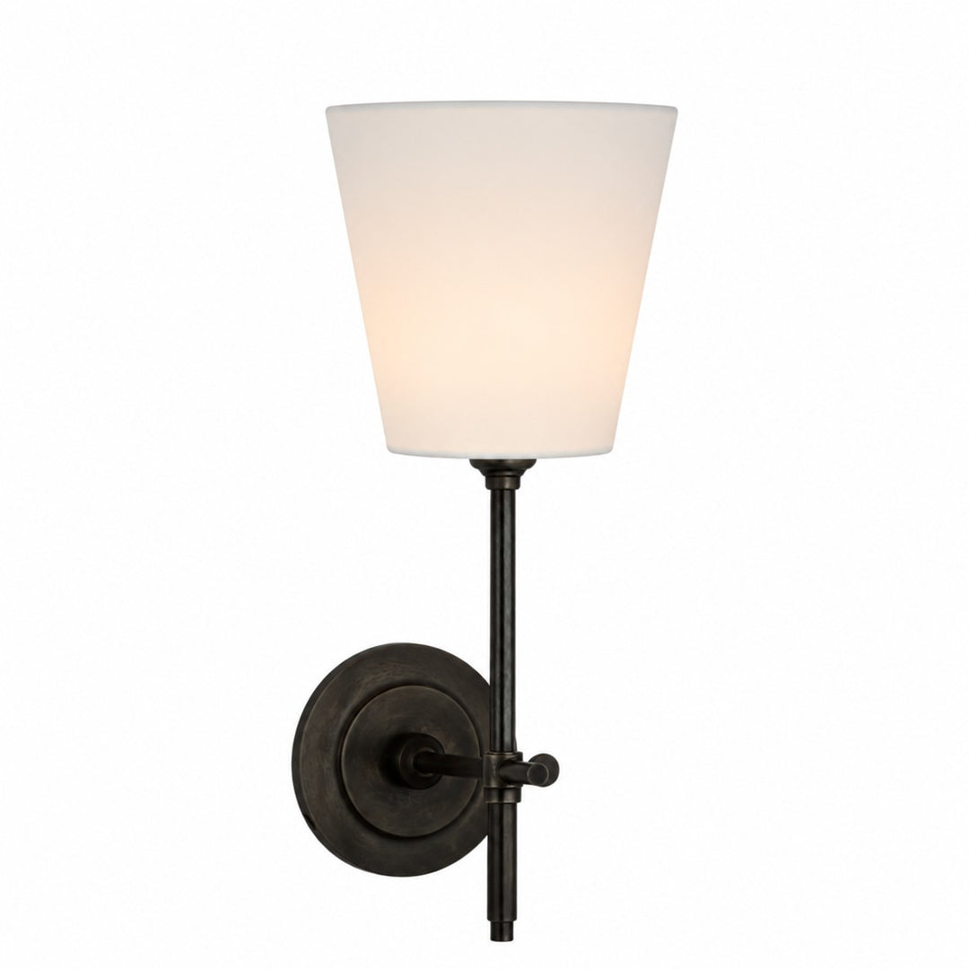 Rowan Classic Fabric Shade Wall Sconce Elegant Style - Bedroom Bedside Lighting