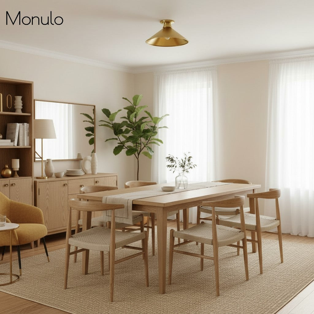 Aurenza Modern Industrial Flush Mount – Elegant Ceiling Lamp for Residential Interiors