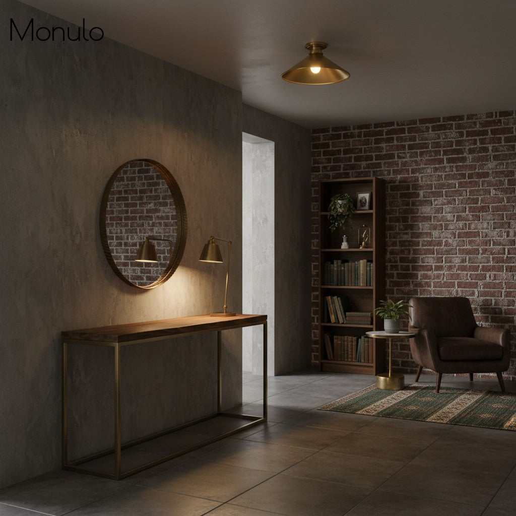 Aurenza Modern Industrial Flush Mount – Elegant Ceiling Lamp for Residential Interiors