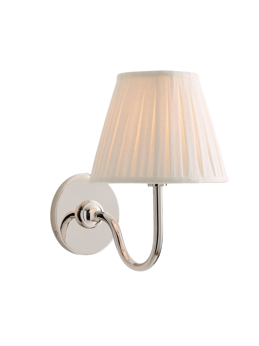 Aplique de pared con pantalla de tela y pantalla de tambor - Aplique plisado clásico 