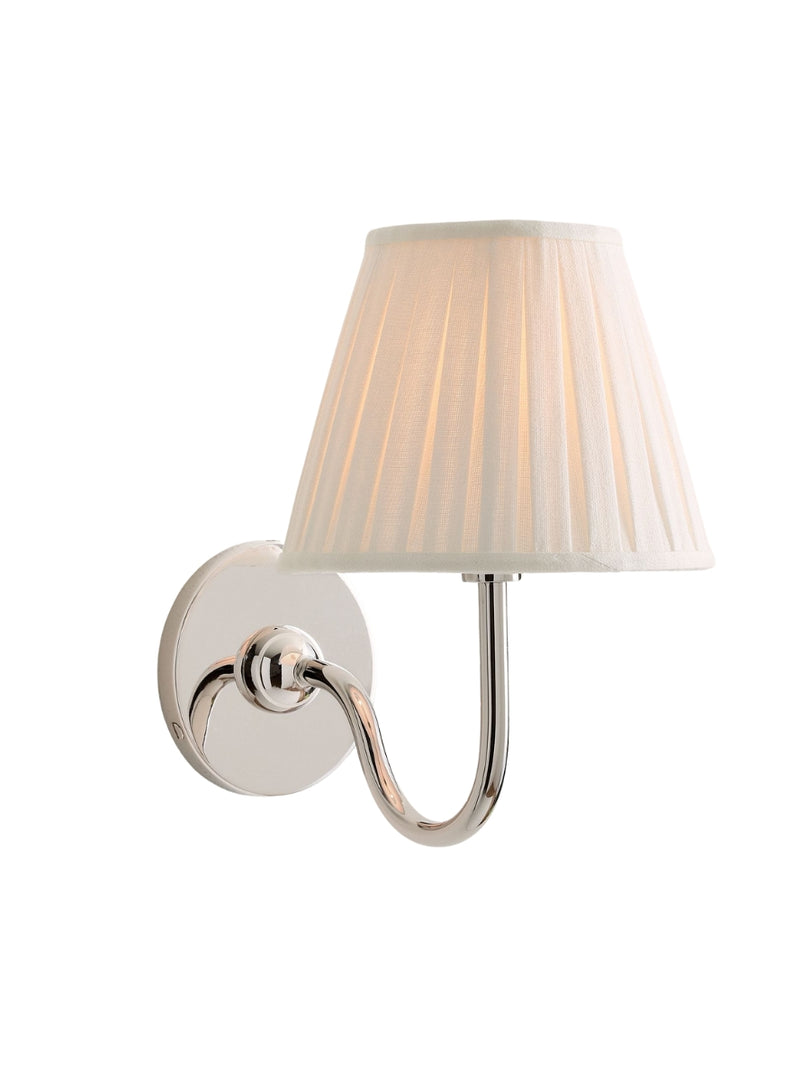 Applique murale en tissu avec abat-jour tambour - Applique plissée classique 