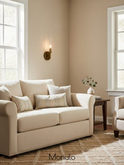 Bravira Glass Tube Wall Sconce - Classic Ribbed Brass Tube Lighting